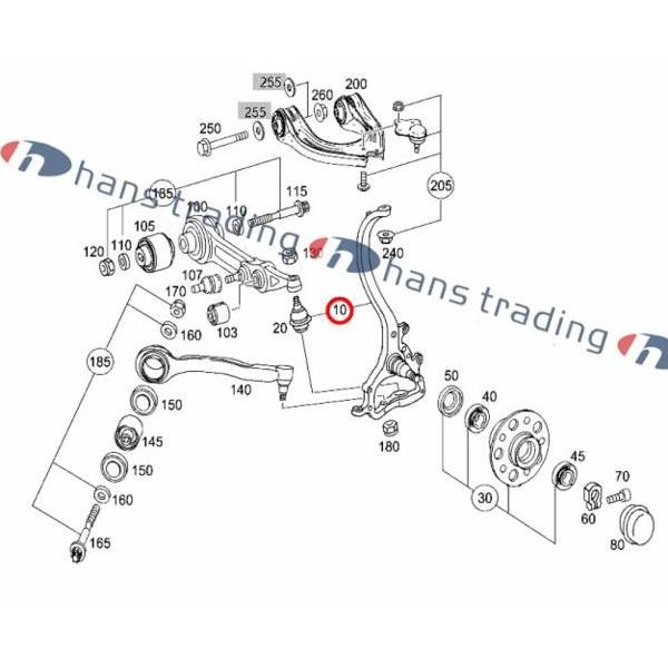 【新品】ステアリングナックル　Mercedes-Benz 2113306520 R230 W211 W219 ステアリングナックル フロント 右側/純正品 新品