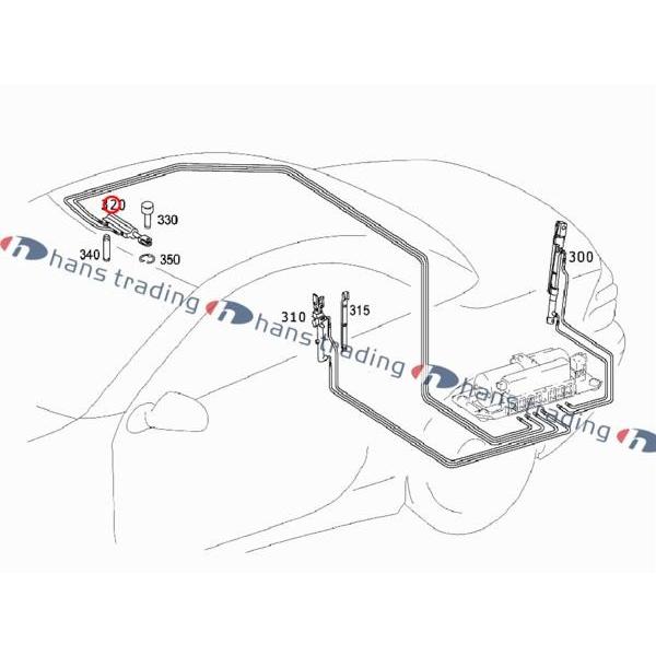 要在庫確認 ベンツ 純正品 R230 SLクラス バリオルーフ シリンダー 前