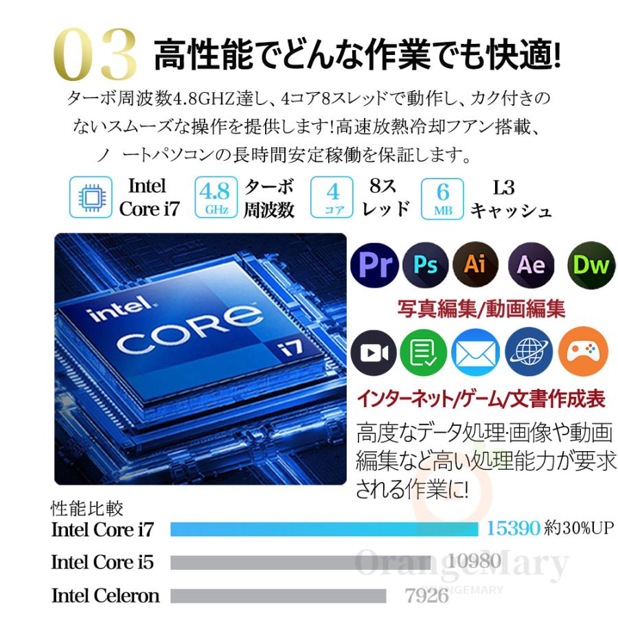 【美品】セール中新型Windows11 Corei7搭載ノートパソコンオフィス付 Corei7✨️Windows11/SSD/オフィス/カメラ付きノートパソコン