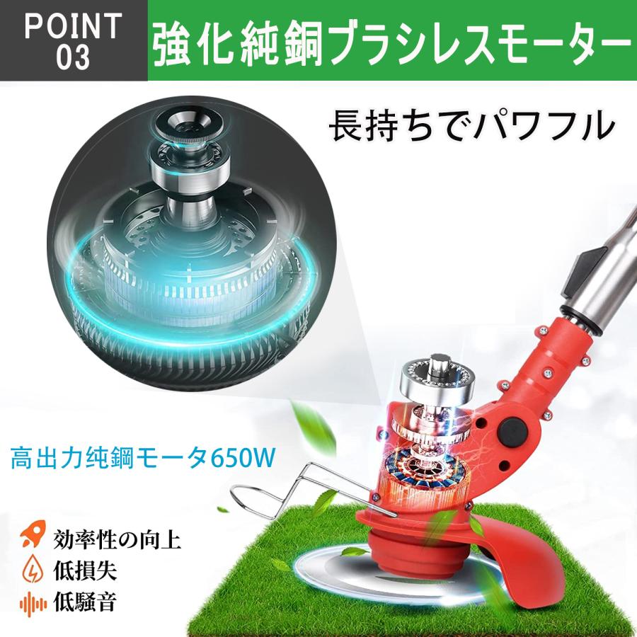 草刈り機 充電式 草刈機 軽量 2024年最新モデル 電動草刈り機 刈払機