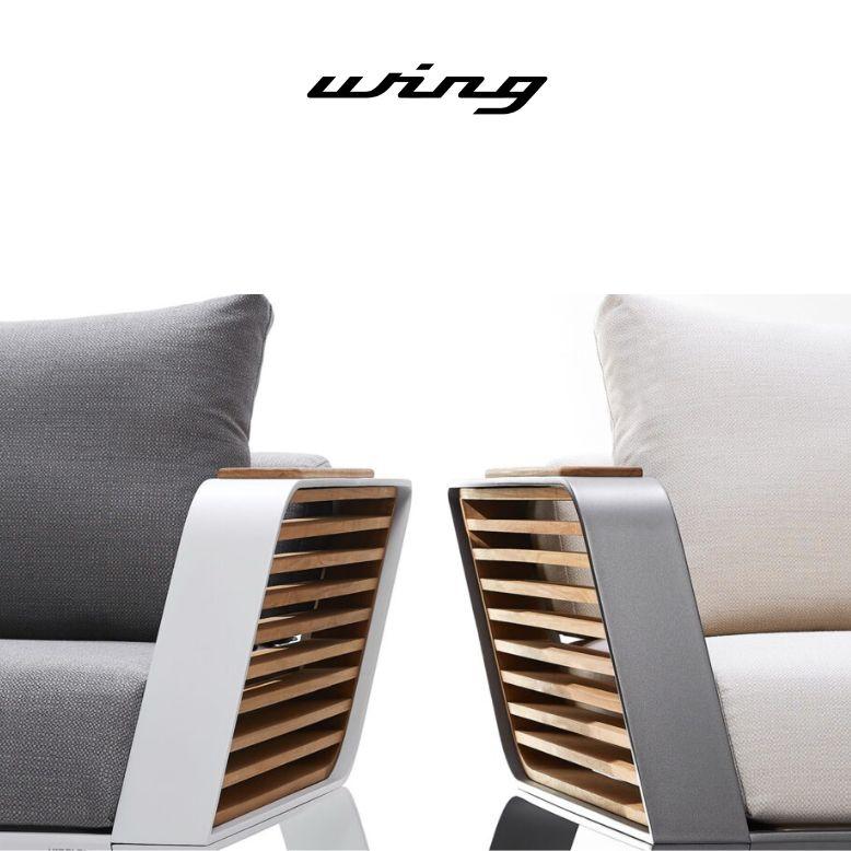 ガーデンソファ 2人用 屋外家具 ホテル ソファ ダブルソファ HIGOLD Wing（ウイング）ダブルソファ 単品【大型宅配便Y】