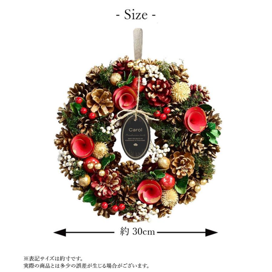 DEPOS クリスマスリース リース 天然素材 直径30cm おしゃれ DEPOS クリスマスリース リース 天然素材 直径30cm おしゃれ