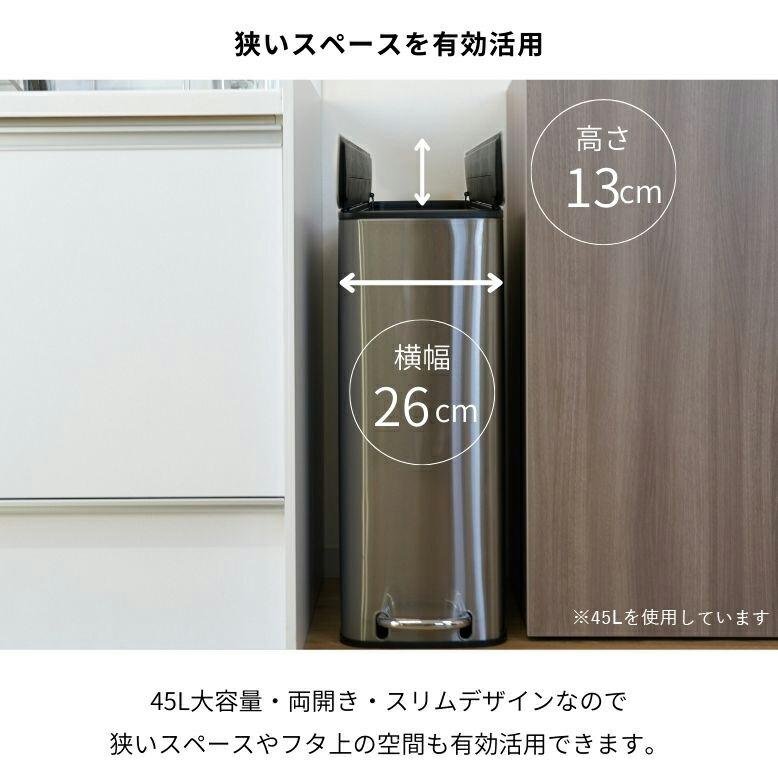 レビュー特典付き ゴミ箱 30リットル 45リットル スリム キッチン