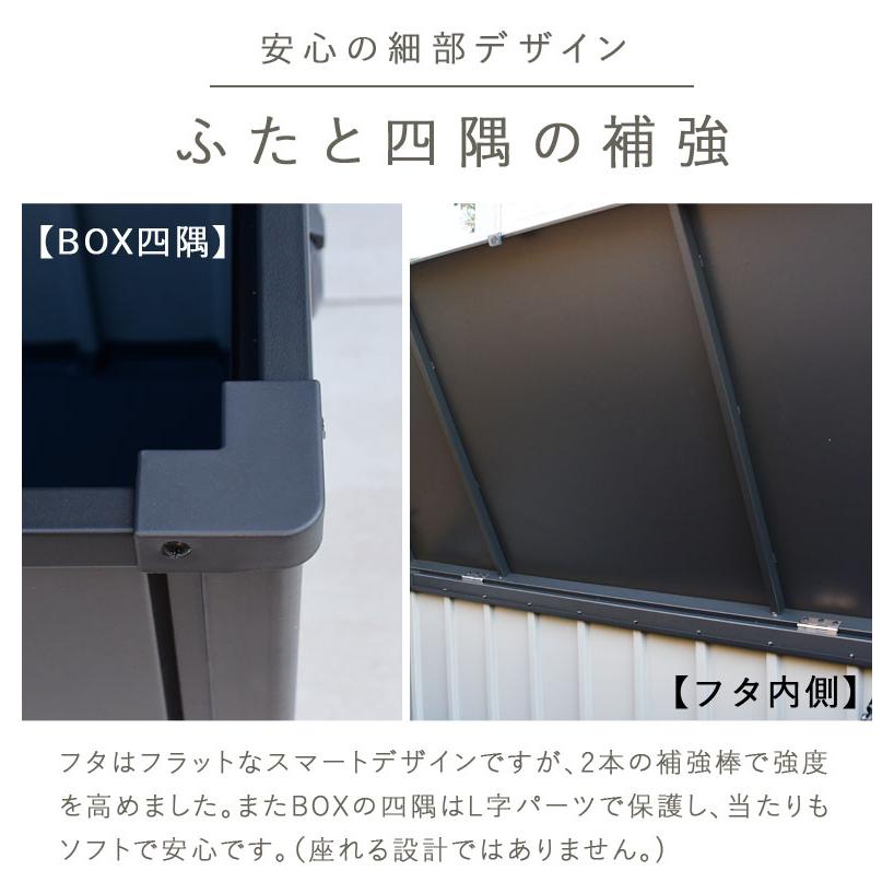 先行予約6月下旬頃入荷予定 物置 ごみ収集庫 ゴミ箱 屋外 大容量 屋外収納 おしゃれ 幅138 ストッカー 収納ボックス からす除け スチールストッカー 570L_11