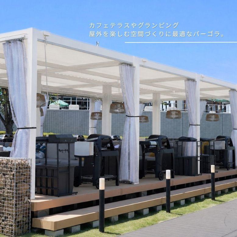 アイアンパーゴラ⭐︎ホワイト シェード付属　ガーデン　屋根付き　 2000円値下げ 先行予約 日よけ シェード 日除け 大型 自立 パーゴラ グランピング