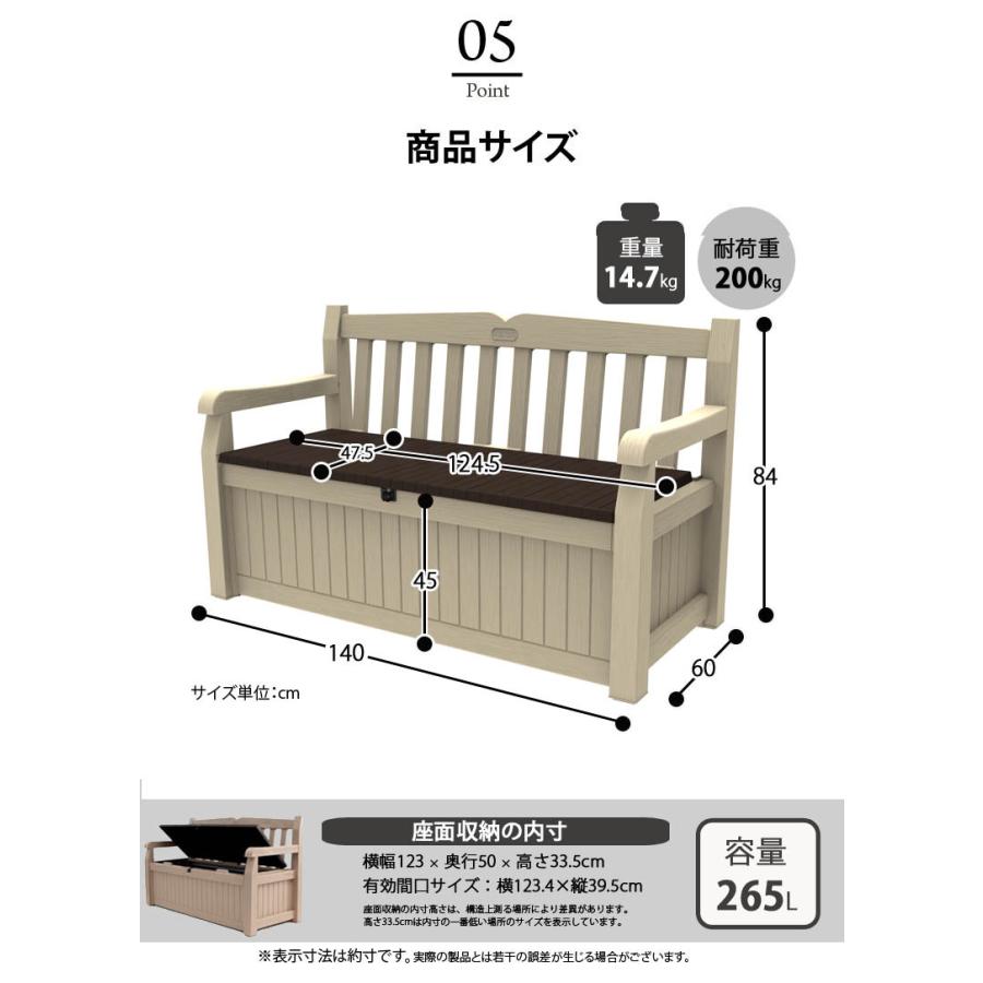 KETER（ケター） ガーデンファニチャー 収納 おしゃれ 屋外収納 幅 