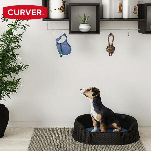ラタン調ペットバスケット Sサイズ カーバー/CURVER pet basket S オランダ 猫 犬 小柄犬用 ペットベッド おしゃれ hnw1 4573405816195DEPOS
