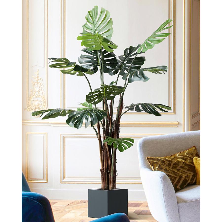人工観葉植物 フェイクグリーン 観葉植物 造花 インテリア 大型 モンステラ 155cm Monstera tree 大型宅配便 hnw1の画像