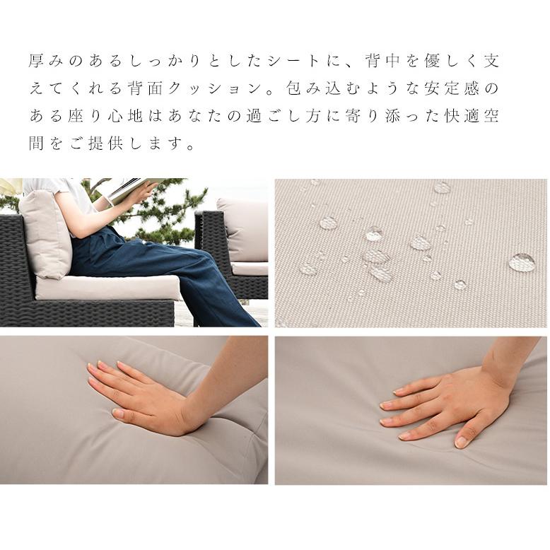 先行予約 ラタン調 ガーデンファニチャー ソファ ロンピカーポソファ 4点セット 代引不可 【大型宅配便Y】_5