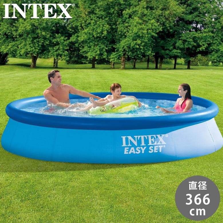 INTEX 家庭用プール 直径366cm ファミリープール エアープール 丸型 