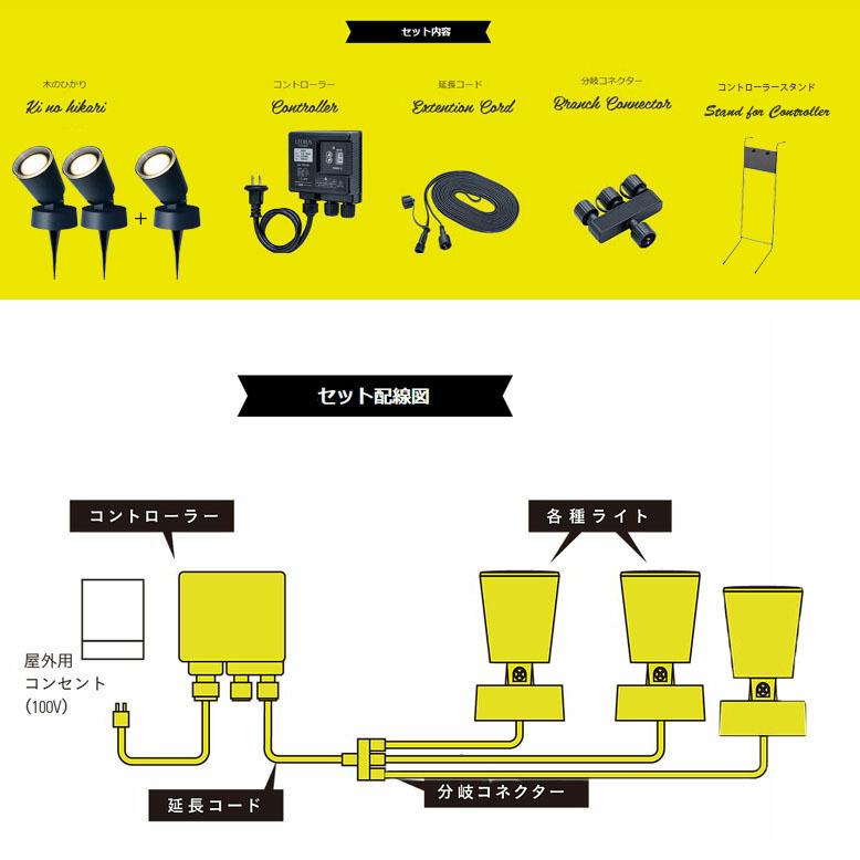 タカショー ガーデンライト ひかりノベーション 木のひかり スターター