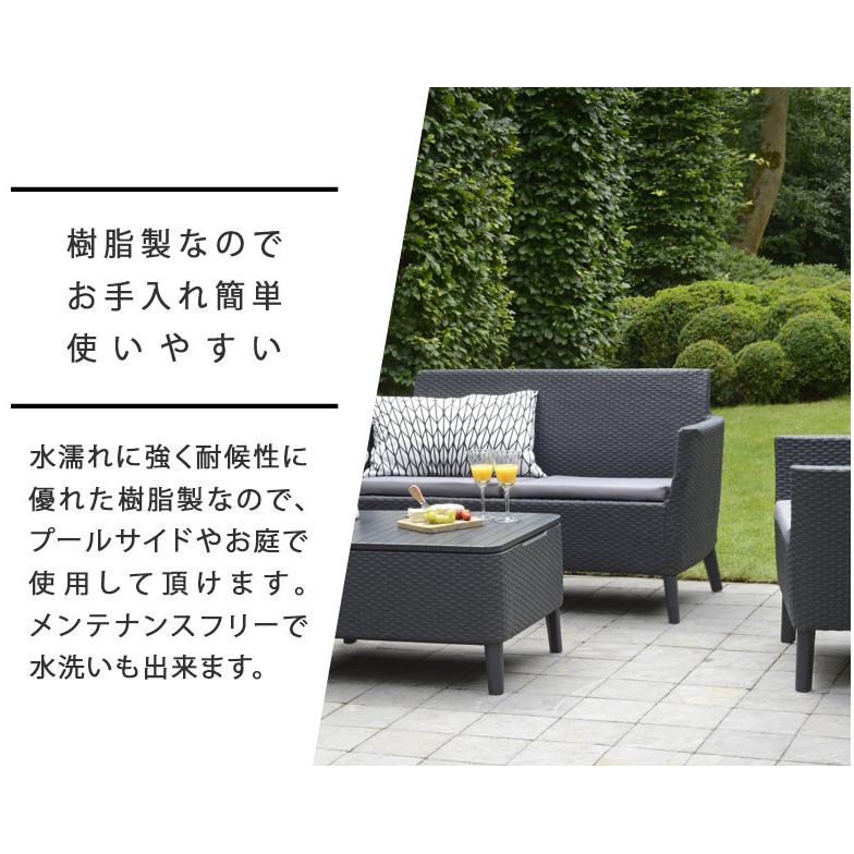 KETER 屋外家具 ガーデンファニチャー 雨ざらし ソファセット KETER 屋外家具 ガーデンファニチャー 雨ざらし ソファセット
