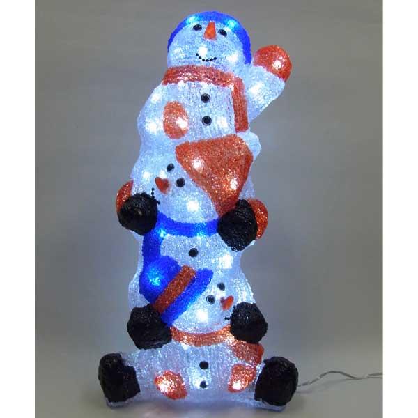 クリスマス スリースノーマン 雪だるま 60cm ビッグサイズ LED 