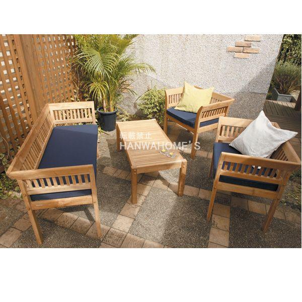 フウガ　コーヒーテーブル4点セット　/ ガーデンファニチャー セット / ガーデンテーブルセット / テーブル / チェアー / 天然木製 / チーク