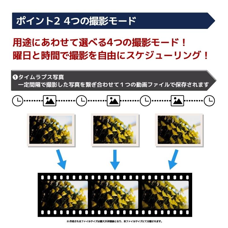 ハンファ タイムラプスカメラ 記録用カメラ 監視カメラ 防犯 定点撮影