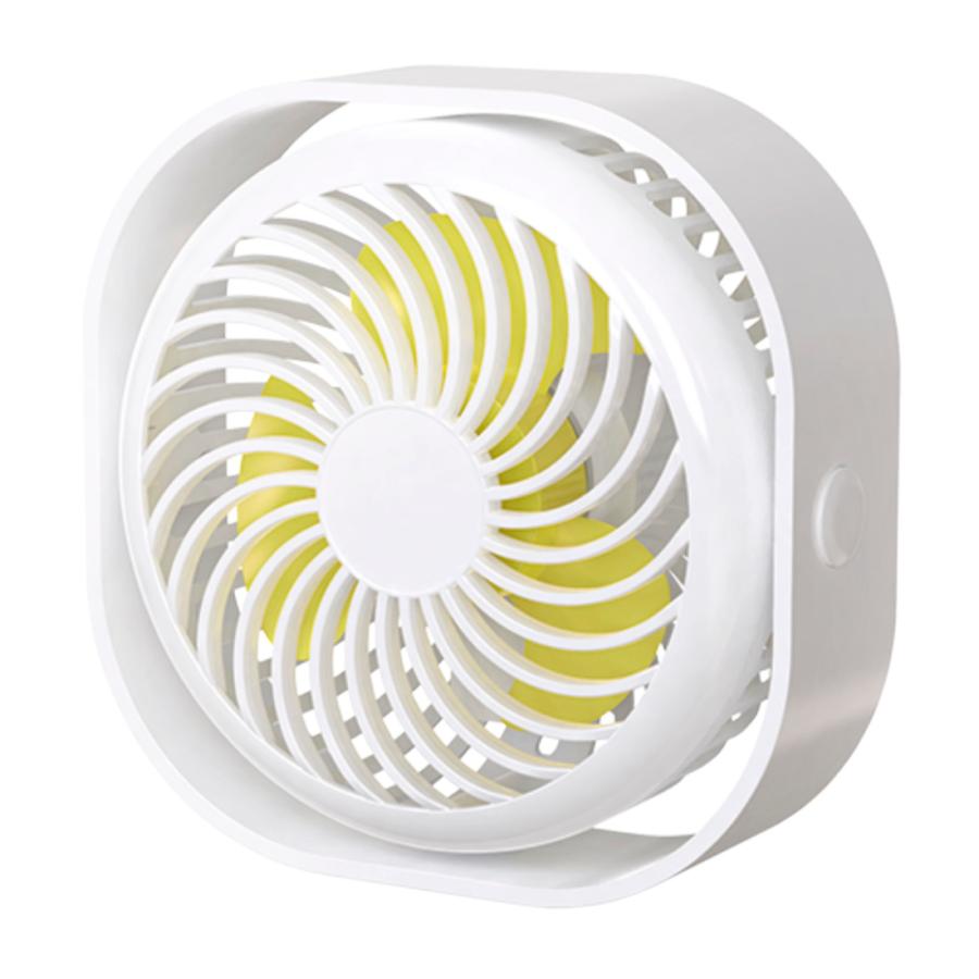 充電式 USB扇風機 卓上 風量3段階調整 省エネ FAN-03 : ハンファ