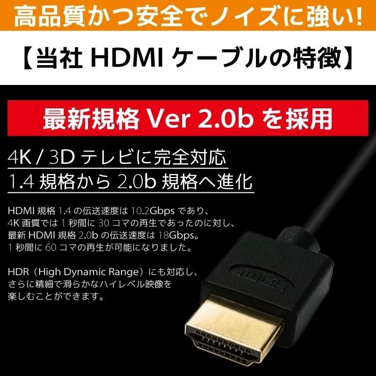 HDMIケーブル 1m Ver.2.0b フルハイビジョン HDMI ケーブル 4K 8K 3D 対応 1.0m 100cm HDMI10 テレビ パソコン PC AV スリム 細線 ハイスピード 種類 送料無料｜hanwha｜05