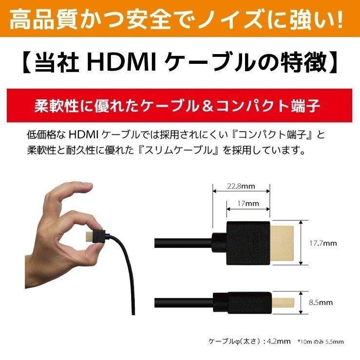 HDMIケーブル 2m 1.8m 1m 70cm Ver.2.0b フルハイビジョン HDMI 4K 8K 3D 対応 200cm 100cm 2.0m 1.0m HDMI20 テレビ パソコン スリム ハイスピード 送料無料 | ハンファ | 11