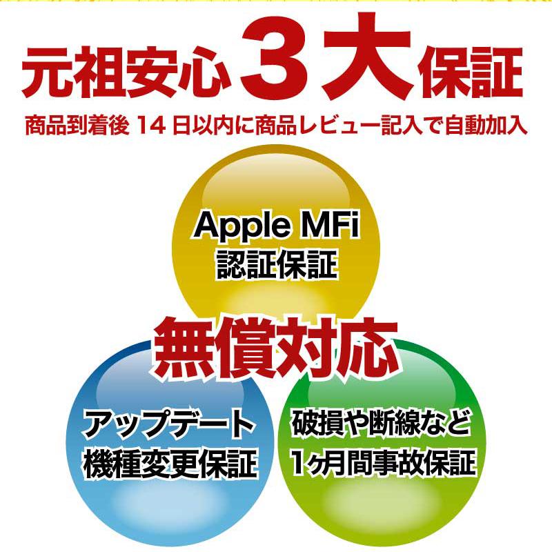 ライトニングケーブル iphone 充電ケーブル Lightning type-c アイフォン iPad アップル apple認証 MFi認証品 純正品質 充電器 14 送料無料 【PKT】 爆買 | ハンファ | 05