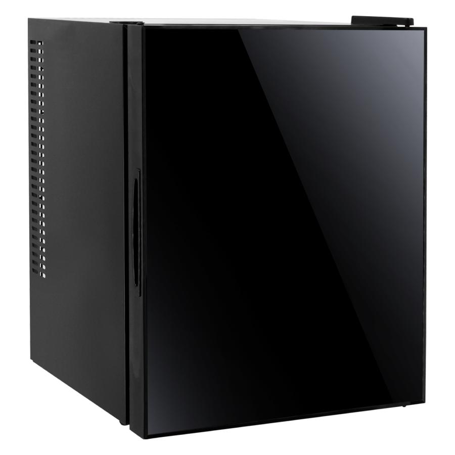 Hanx 冷蔵庫 23L ペルチェ式 1ドア冷蔵庫 ブラックガラス x マット