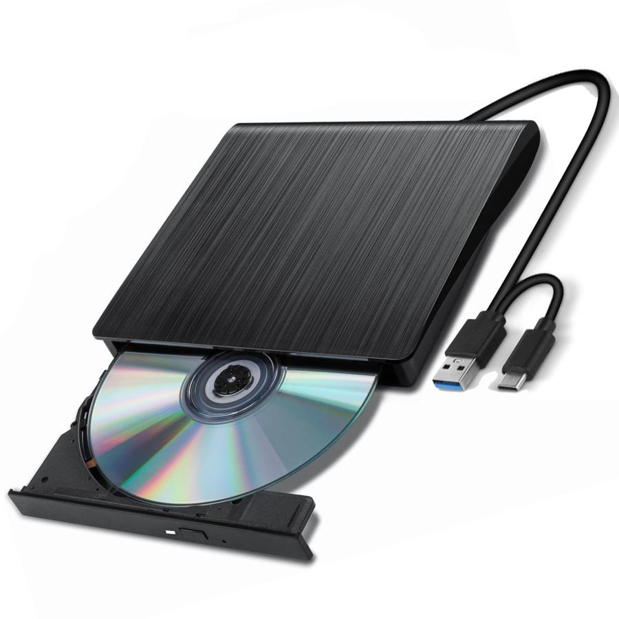 DVDドライブ外付け 2024年モデル CD DVDドライブ USB3.0 Type-C DVDドライブ外付け 2024年モデル CD DVDドライブ USB3.0 Type-C