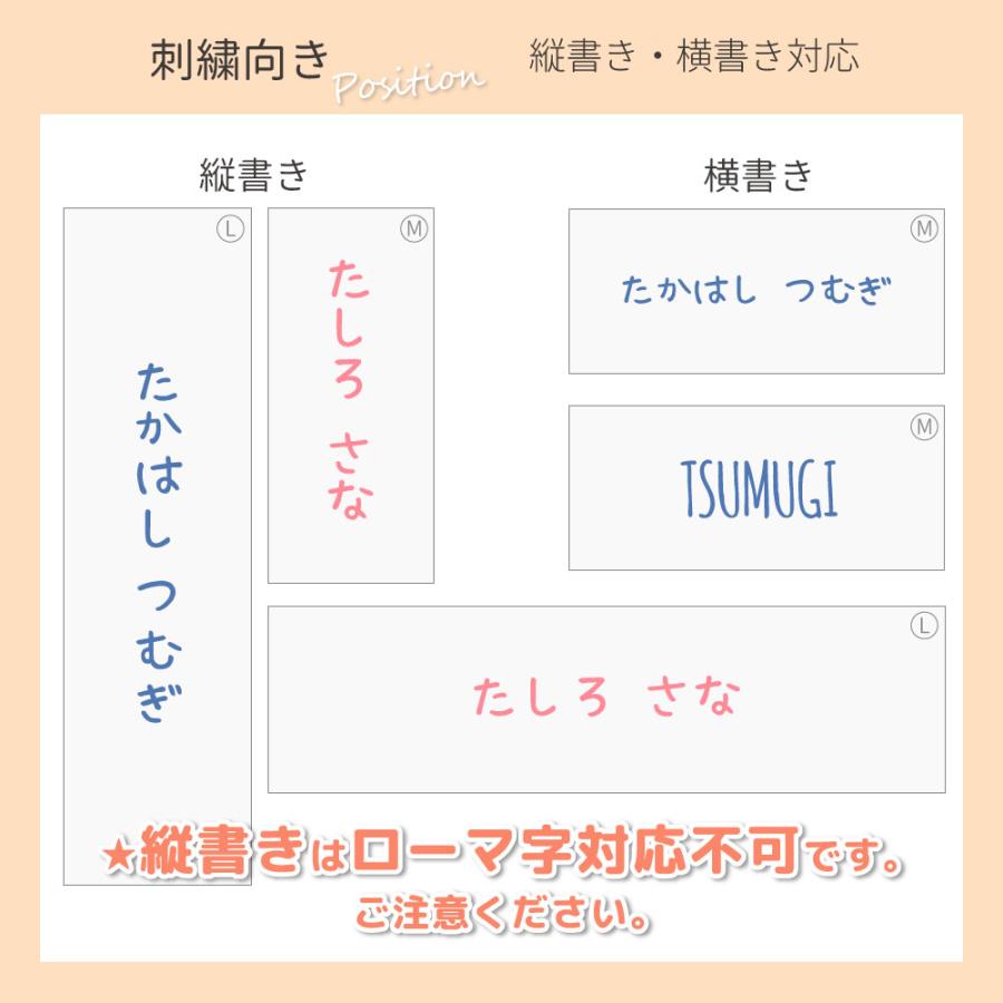 オリジナル　刺しゅう　アイロン接着タイプ お名前刺繍布地 アイロン接着タイプ (Lサイズ) 名入れ刺繍