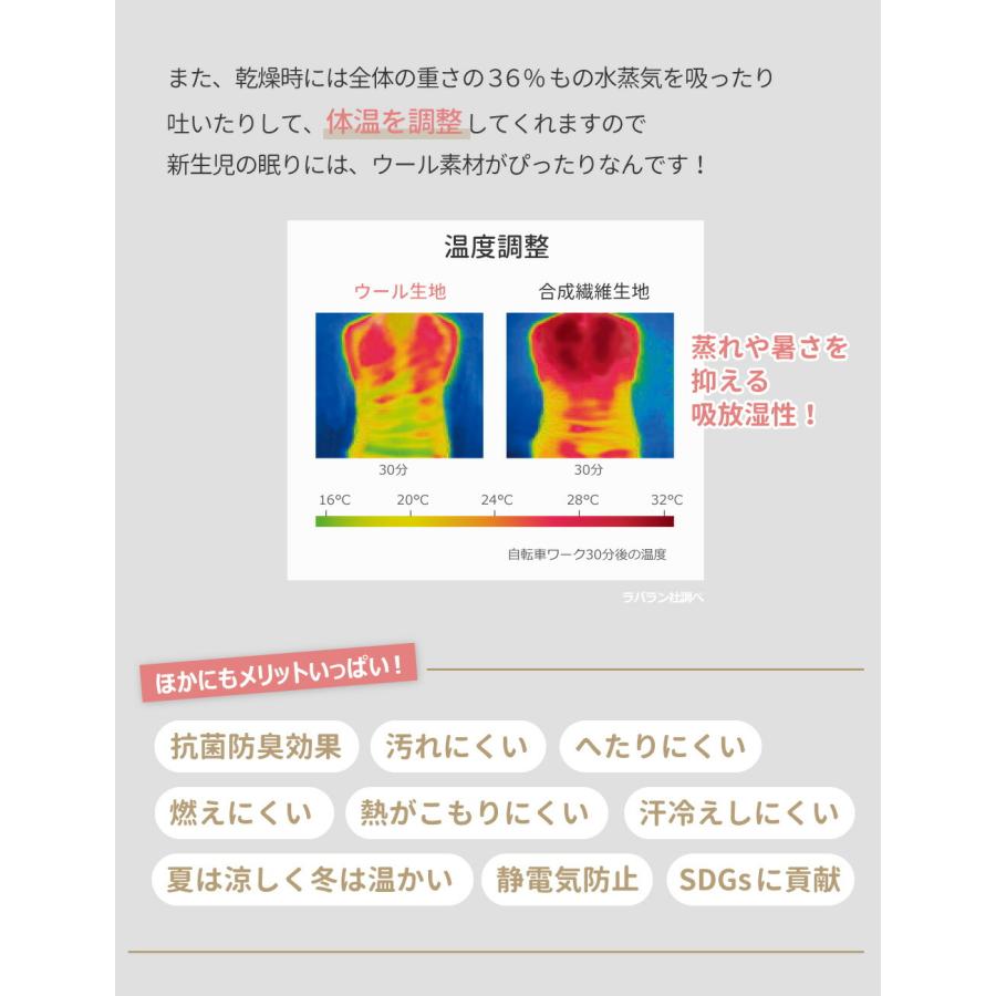 洗える ウールまくら ベビー枕 日本製 ラバラン 羊毛 | 新生児 赤ちゃん 抗菌 防臭 ガーゼ 綿 絶壁 向き癖 寝ハゲ 変形 通気性 寝汗 頭の形 ドーナツ おすすめ｜hanzam｜04