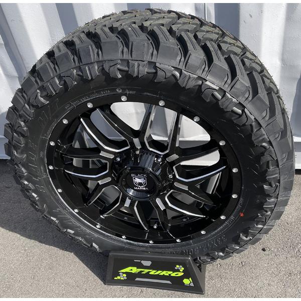 ARAYA R-50 ブラックアノダイズ ホイールセット NITTO Black Mamba BM7 ランクル100 ランクル200 ZX タンドラ