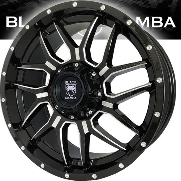 20インチ ブラック ホイールセット NITTO Black Mamba BM7 タンドラ セコイア ランクル100 ランクル