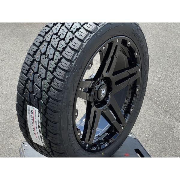 新品 22インチタイヤホイール サーフ プラド タコマ ハイラックス FJクルーザー Black Mamba 22x9.5j pcd135 pcd139.7 -6h NITTO terra grappler g2 285/45R22｜haouwheelsstore｜06