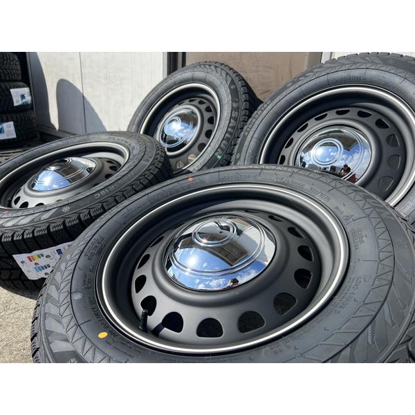 新品 16インチ タイヤホイール 4本セット ハイエース 200系 pcd139.7 6穴 スタッドレス 215/65R16C 冬タイヤ タイヤ残り1台分! 車検対応｜haouwheelsstore｜03