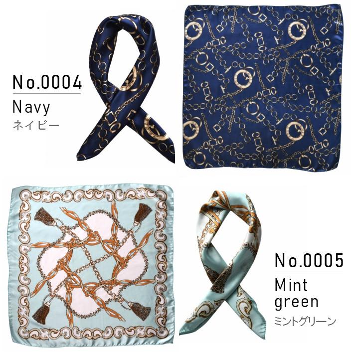 正方形 スカーフ 50cm シルク調 レディース ストール : HAPI&Co 正方形 スカーフ 50cm シルク調 レディース ストール : HAPI&Co