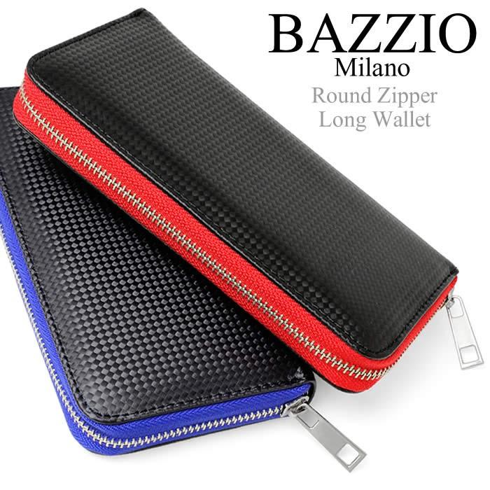 長財布 メンズ ラウンドファスナー 財布 バイカラー チェッカー PUレザー | 