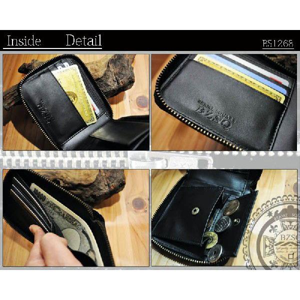 財布 メンズ 二つ折り 財布 ラウンドファスナー レザー ブランド |  | 02