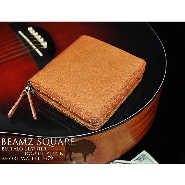 財布 メンズ 折財布 ラウンドファスナー 水牛 レザー ブランド | 