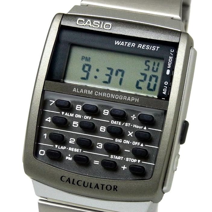 カシオ CASIO メンズ 腕時計 データバンク カリキュレーター CA-506-1D シルバー グレー｜hapian｜02