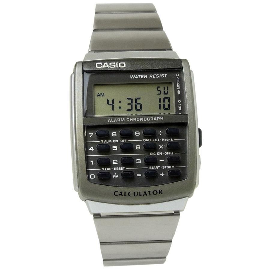 カシオ CASIO メンズ 腕時計 データバンク カリキュレーター CA-506-1D シルバー グレー｜hapian｜03