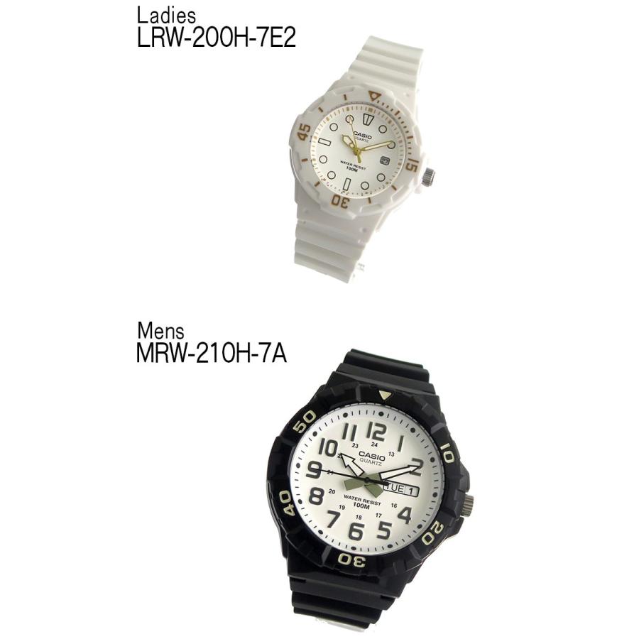 【ペアウォッチ】 カシオ CASIO クオーツ チープカシオ ラバー　カジュアル 腕時計 MRW-210H-7A LRW200H-7E2 | CASIO | 02