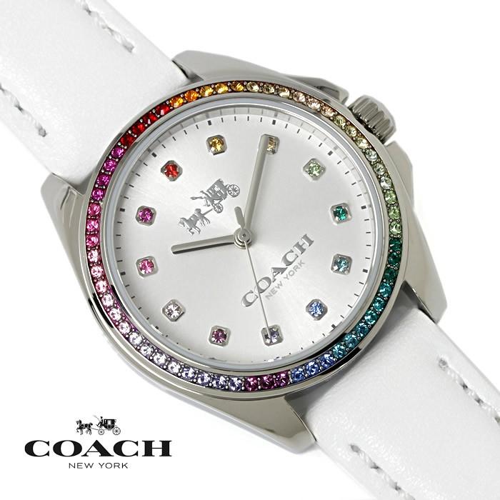 コーチ COACH レディース 腕時計 トリステン 14502505 シルバー×ホワイト ラインストーンベゼル 送料無料