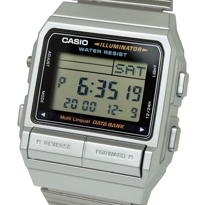 カシオ CASIO メンズ 腕時計 データバンク 防水 DB-380-1D シルバー｜hapian｜02