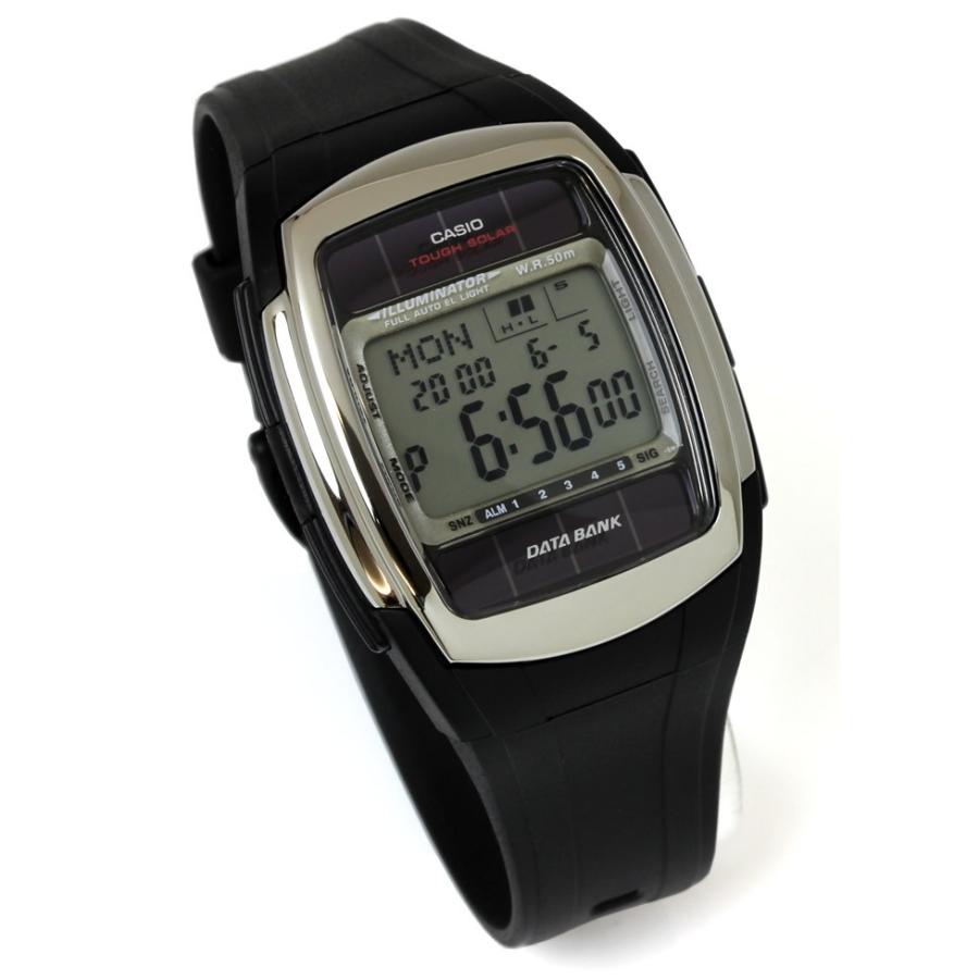 CASIO カシオ メンズ腕時計 DATA BANK データバンク ソーラー DB-E30-1A ブラック チープカシオ | CASIO | 02