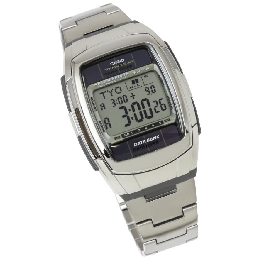 CASIO カシオ メンズ腕時計 DATA BANK データバンク ソーラー DB