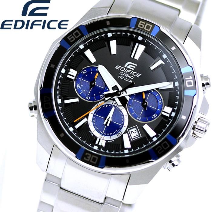 CASIO EDIFICE カシオ エディフィス クオーツ 腕時計 メンズ クロノグラフ 10気圧防水 EFR-534D-1A2V ブラック シルバー｜hapian