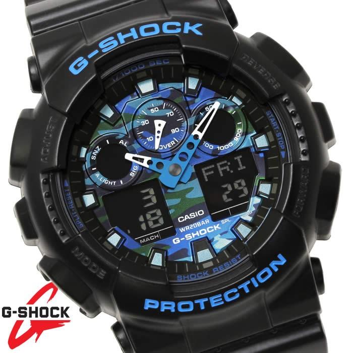 美品 CASIOカシオ メンズ腕時計Gショック ブラック＆カモフラ箱付きデジアナ G-SHOCK Gショック ジーショック 迷彩 アナログ カモフラ ミリタリー