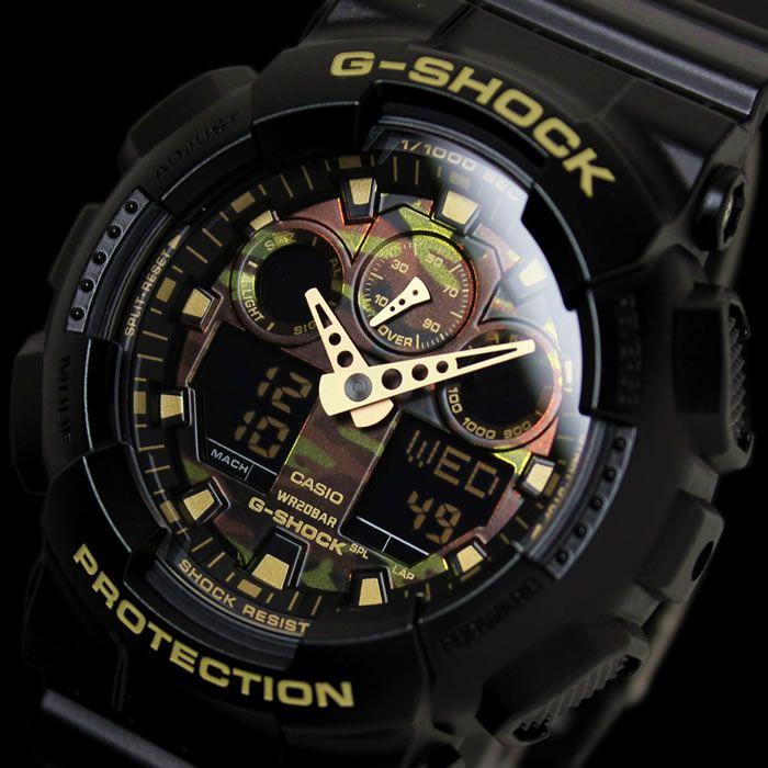 G-SHOCK GA-100CF-1A9JF メンズ 腕時計 アナデジ ブラック ベージュ 