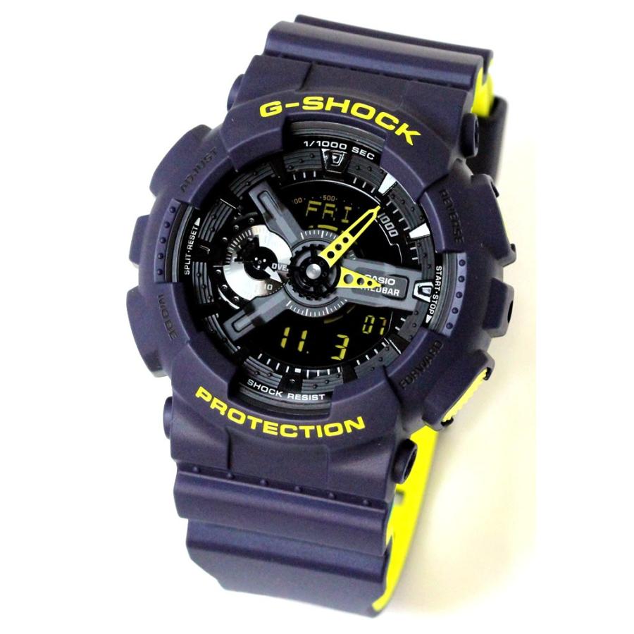 カシオ Casio Gショック G Shock アナデジ メンズ 腕時計 ネイビー イエロー Ga 110ln 2a Ga 110ln 2a Hapian 通販 Yahoo ショッピング