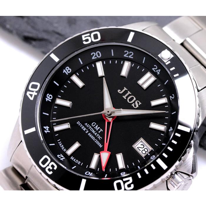 JIOS GMT DIVER’S 104 ダイバーズウォッチ 腕時計 GMT メンズ 自動巻き 自動巻き腕時計 日本製 ジオス GMTダイバーズ104 機械式 機械式腕時計 20気圧防水 |  | 08