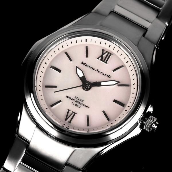 特別価格 レディース腕時計 マウロジェラルディ Maurojerardi ウォッチ チタンソーラー腕時計 女性用腕時計 防水 電池交換不要 Mj040 2 ピンク 安い Www Paperartistsonline Com