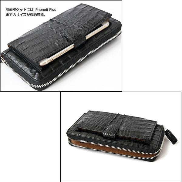 GODANEカイマンクロコ長財布 KJ 送料込 ゴダン 財布 長財布 GODANE ラウンドファスナー カイマン