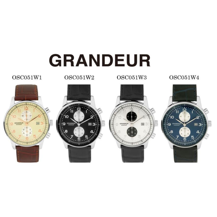 GRANDEUR グランドール 腕時計 メンズ うす型 クロノグラフ ウォッチ 
